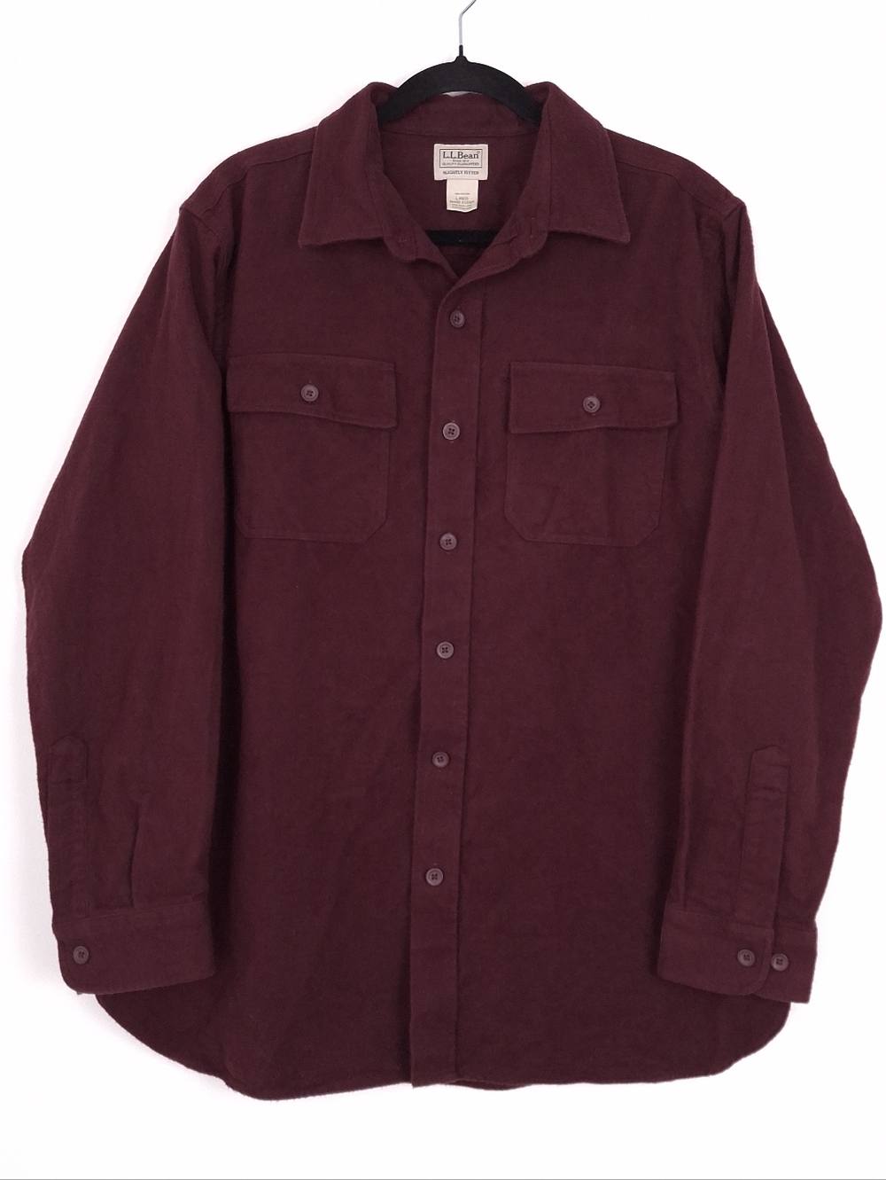 L.L. Bean Chamois Shirt Slightly Fitted thick outdoor flannel shacket layering